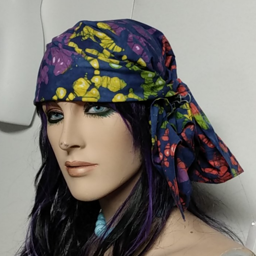 Trending  Now Oversized Batik Hair Scarf/ Bandana - Picture 7 of 11